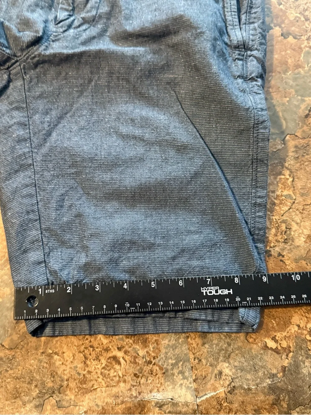 J. Crew Stanton Men's 29 Blue Flat Front Shorts Irish Linen